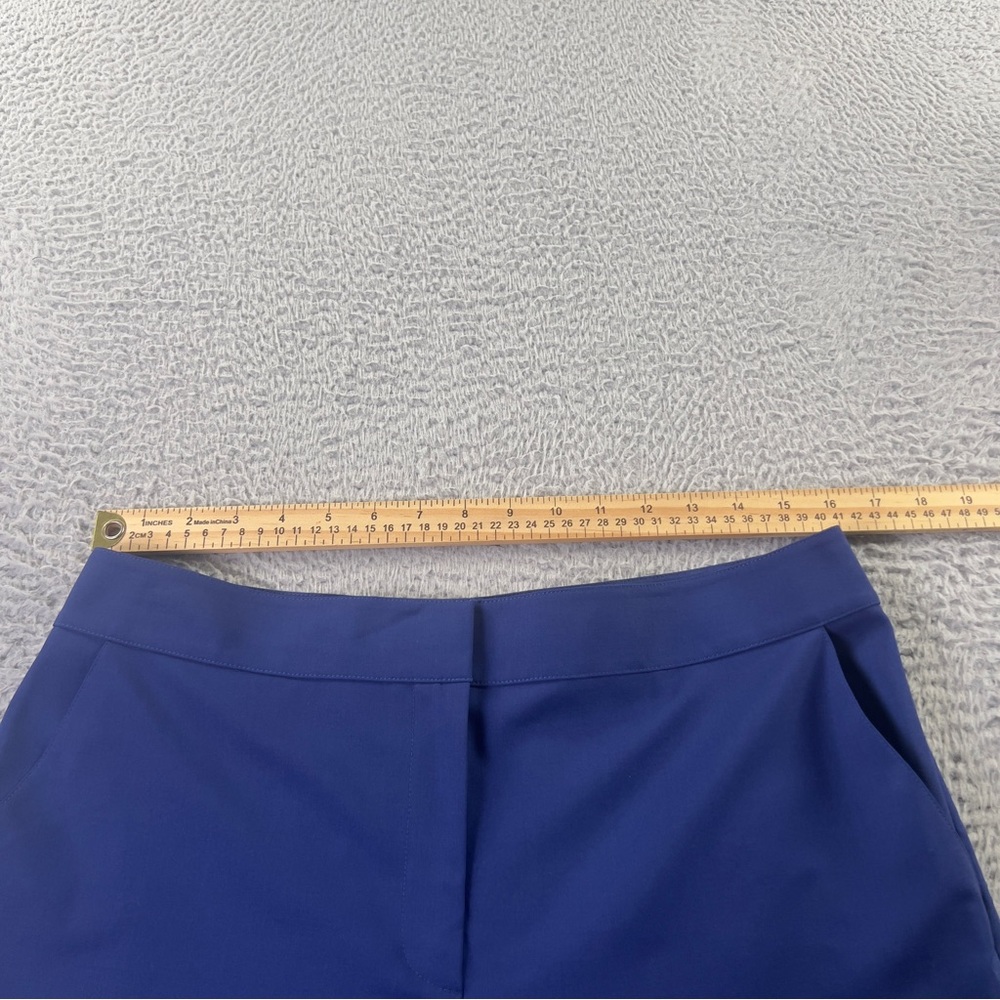 St John Pants Womens 10 Blue Straight Leg Lightweight Preppy Casual Pockets - Picture 3 of 8